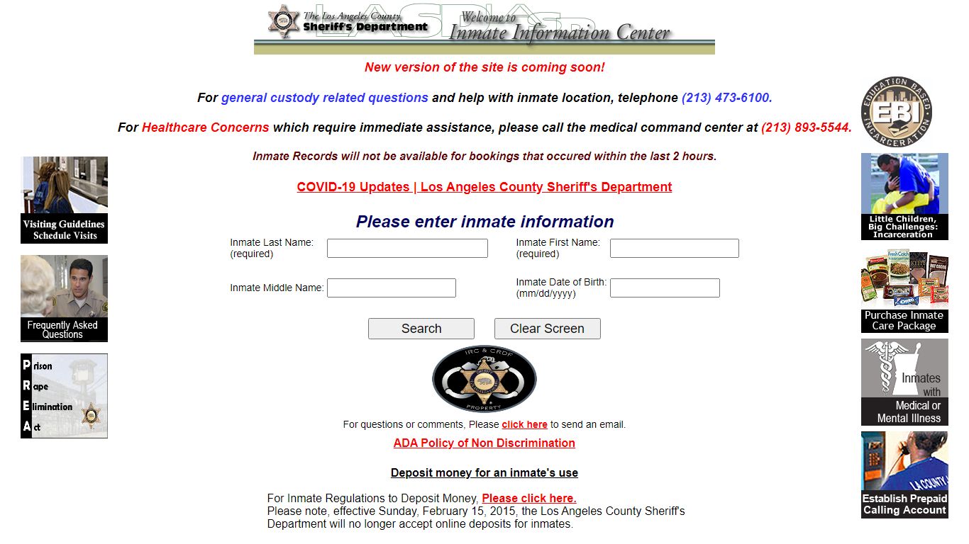 LASD Inmate Information Center - Inmate Search - Los Angeles County ...